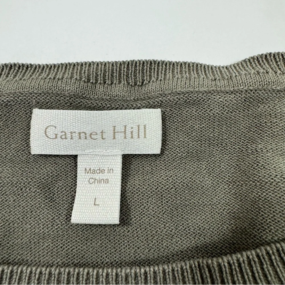 Garnet Hill Boxy Fit Sweater Silk Blend Slouchy - Picture 4 of 6